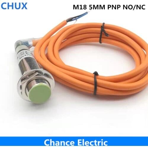 PNP M18 5mm Detection Distance flush Type With Bend Connector Inductive Proximity Sensor Switch