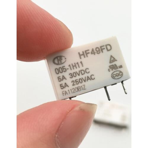 2PCS Industrial electronic circuit board DIY Relay hf49fd-005 012 024 1H11 1h11t 1h12 T 4 pin 5A 5V 12V 24 V