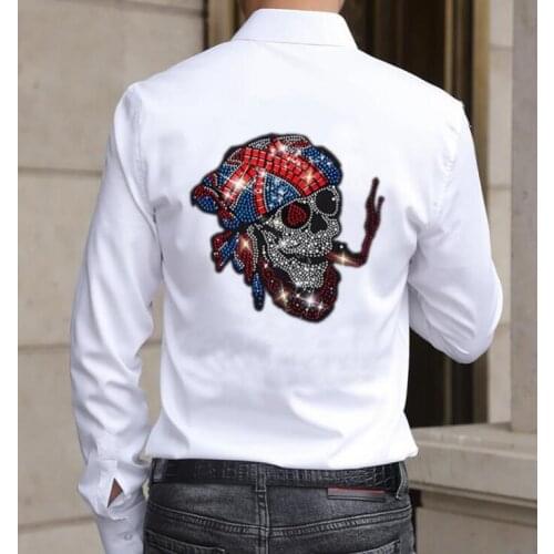 Rhinestones Shirt Men Streetwear Casual 2021 Long Sleeve Handsome Thin Blouse Fashion Dress Shirts Men M-4XL