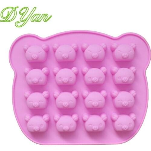 Cute Bear Cake Baking Mold Chocolate Mold Handmade Soap Mold DIY Cake Baking Decorative Mold A980