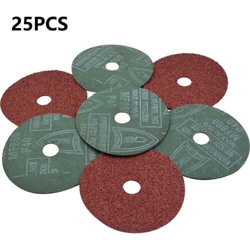 25PCS Sanding Discs Angle Grinder Accessories Aluminum Oxide Resin Fiber Discs Grinding & Sanding Discs 7'' x 7/8'', 36 Grit