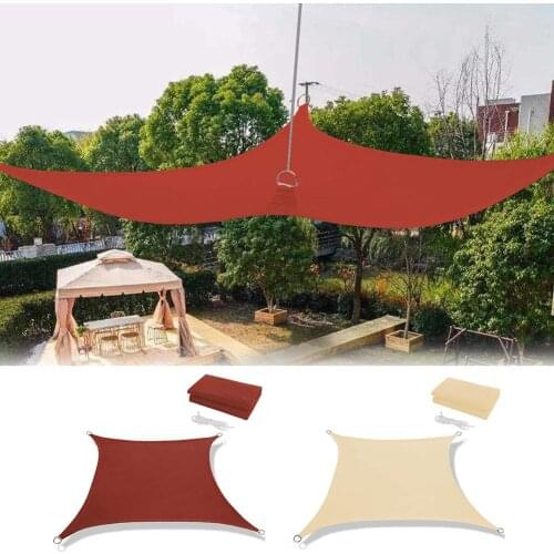 Sun Shade Sail Waterproof Sunscreen UV Blocker Sunshade 190T Silver-coated Polyester Sun Shelter Sail For Outdoor Furniture