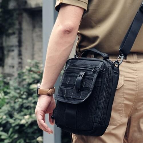 ROCOTACTICAL Multi-use Tactical Bag Single Shoulder Military Ipad Bag Cordura Nylon MOLLE Utility Travel Messenger Bag