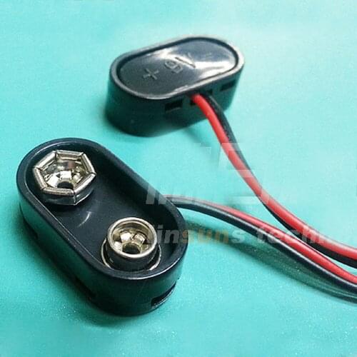 10pcs High-quality 9V battery buckle hard shell with protective cover anti-short circuit 9V battery buckle