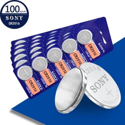100pcs cr2016 Sony BR2016 DL2016 LM2016 KCR2016 ECR2016 3v button battery coin car toy lithium battery