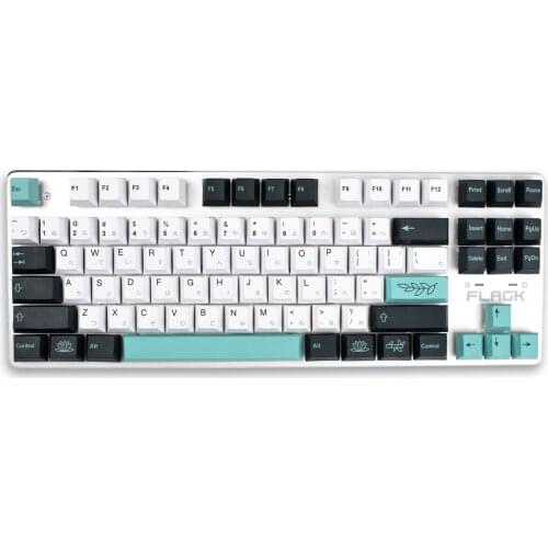137 Set PBT Profile Keyboard Japness Font Keycaps with Keycap Puller for Cherry MX Keyboard Keycaps Replacement