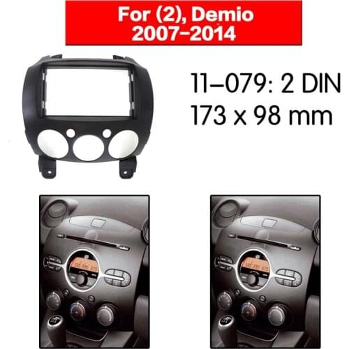 2 Din DVD Stereo Panel Fascia for MAZDA 2 Demio 2007-2014 Fascia Radio Dash 173X98mm