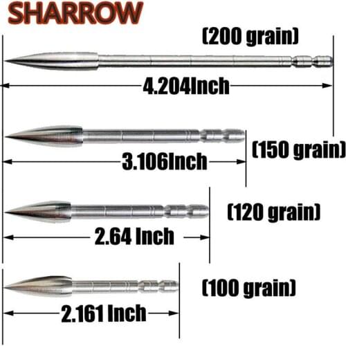 24pcs 100-200gr Archery Field Points Arrowheads Tip Practice ID4.2mm Arrow Shafts For Shooting Training Practice Accessories