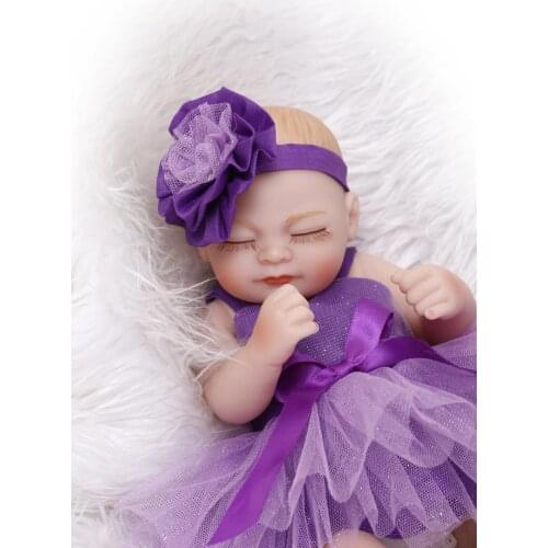 27CM 100-reborn-babies dolls full silicone body princess girls dolls play house toys bonecas de pano