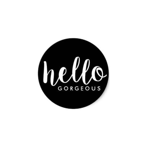 3.8cm Hello Gorgeous Customizable Envelope Seal Sticker