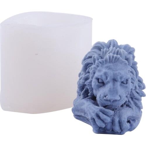 3D Lion Candle Silicone Mold Handmade Aromatherapy Decoration Candle DIY Resin Crafts Mold Baking Fondant Cake Soap Mould Tool
