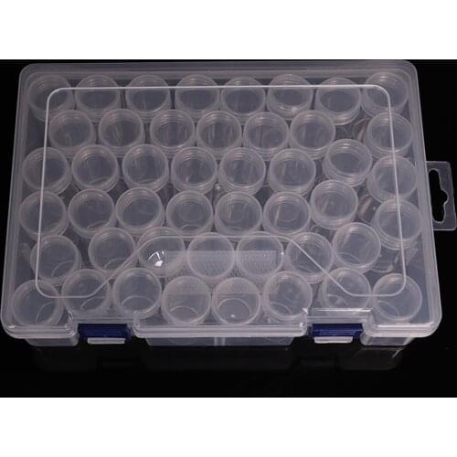 44 Slots Diamond Embroidery Box Diamond Painting Accessory Case Clear Plastic Beads Display Storage Boxes Cross Stitch Tools