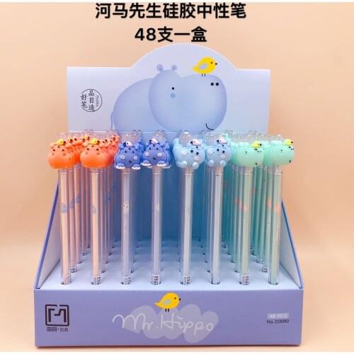 48pcs Kawaii Mr. Haima Gel Pens black gel ink pens for writing Cute stationery office school supplies 0.5mm