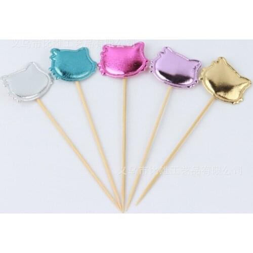 5PCs Love Happy Birthday Cake Toppers Crown Stars Cupcake Topper Flags For Wedding Kids Birthday Party Supplies Cake Decoration