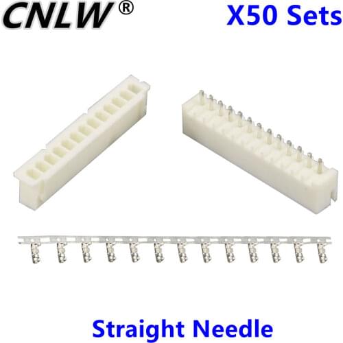 50 Sets/Kit XH2.54-13P 13 Pin Straight Needle Spacing 2.54mm Connectors Male and Female Plug + Terminals