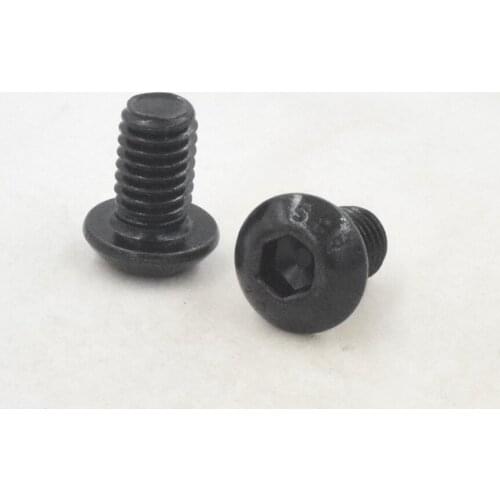 50Pcs Hex Socket Round Head Cap Black Screw M5 Alloy Steel Screws Furniture Fastener Bolt M5 *8mm