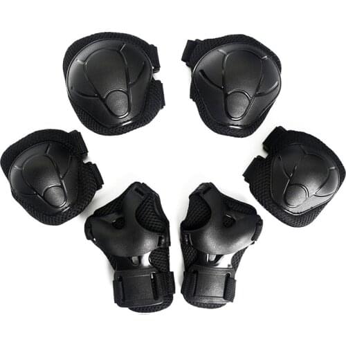 6Pcs Kids Elbow Knee Pads Set Cycling Roller Skating Skateboard Protective Gear Pad 3-9y Child Sport Hands Wrist Safety Brace