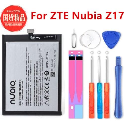 High quality Li3932T44P6h806139 Battery For ZTE Nubia Z17 NX563J Battery 3200mAh+Free tools