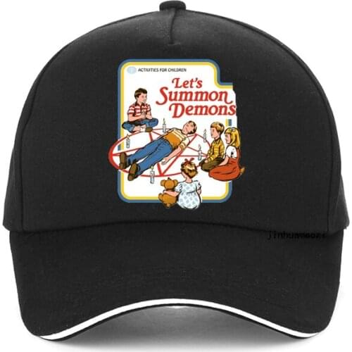 Lets summon demons print Baseball cap fashion casual men Dad hat Summer women funny demon Satan hat Snapback bone