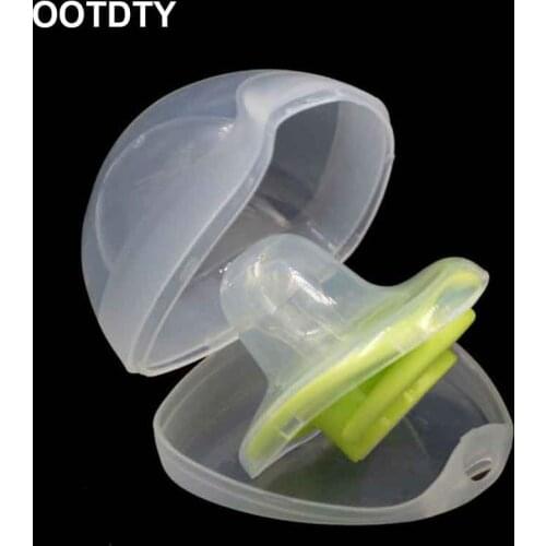 Baby Dummy Pacifier Case Transparent Safe Infant Soother Pod Storage Box BPA-Free Nipple Shield Container Holder