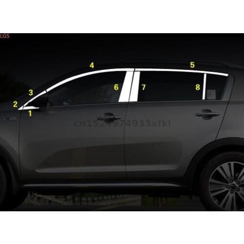 For Kia Sportage R 2011-2017 Roestvrij Staal Autoruit Decoratie Strip Lichaamsversiering Strip Scratch Bescherming Car Styling