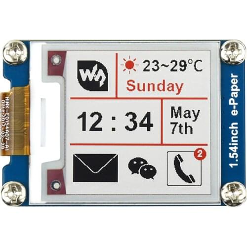 Waveshare 200x200 1.54inch E-Ink display module red/white/black three color e-paper for Raspberry Pi / STM32 SPI interface