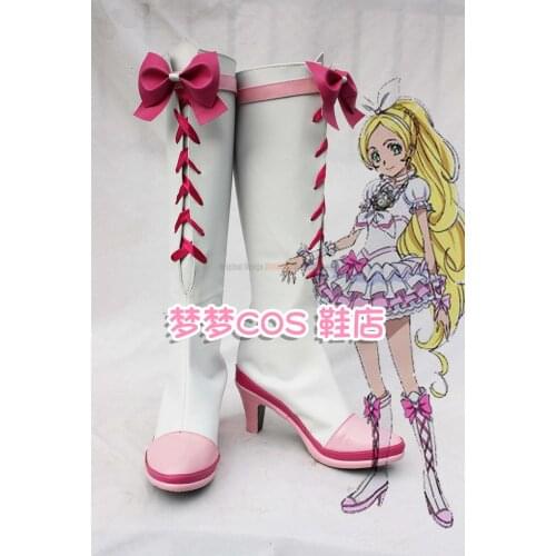 HappinessCharge PreCure!/Pretty Cure! Cure Rhythm Anime Characters Shoe Cosplay Shoes Boots Party Costume Prop