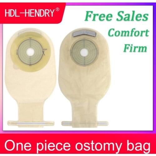 China Ostomy Bags 68mm Activated Carbon Filter Colostomy Bags One Piece Drainable Adult Stoma Pouches Tie Closure Colostomy Bag