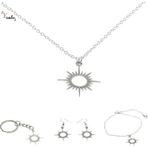 Solar Eclipse Symbol necklace Sun Eclipse Emblem Amulet Jewelry keyring bangle earring