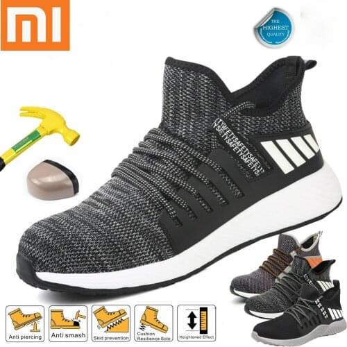 Xiaomi Summer Labor Insurance Shoes For Men And Women Breathable Anti-smashing Anti-piercing Deodorant Lightweight soft-soled