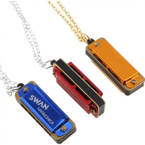 Mini 4 Colors 4 Hole 8 Tone Necklace Harmonica