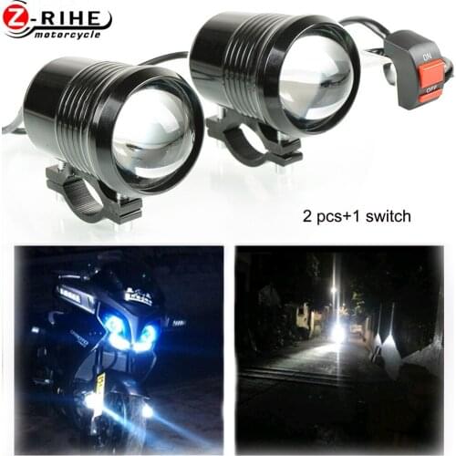 Motorbike Accessories Spotlights Headlamp Moto Fog Auxiliary Led Driving Spot Headlight 12V Universal For YAMAHA KAWASAKI FZ ATV