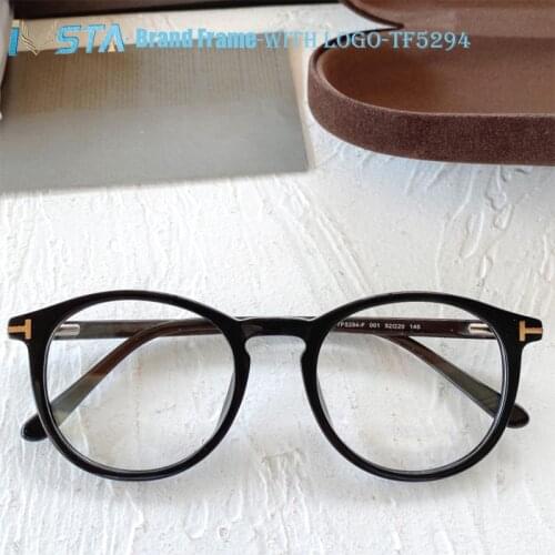 IVSTA TF5294 Round Glasses Men with Logo Luxury Brand Designer Top Quality Spectacle Frame with Box Myopia Glasses Women Vintage