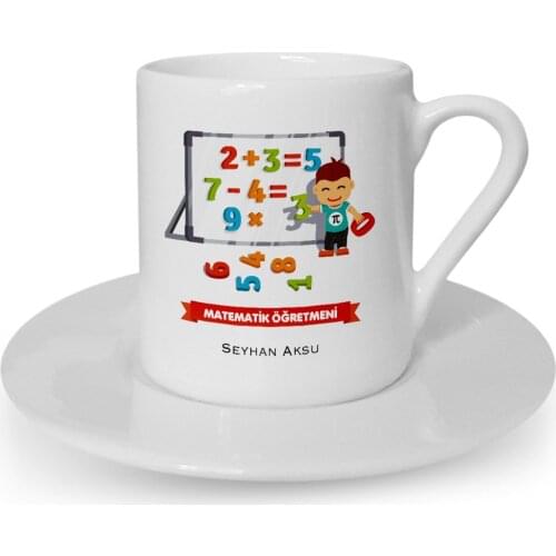 Personalized Math Teacher Turkish coffee Cup-5
