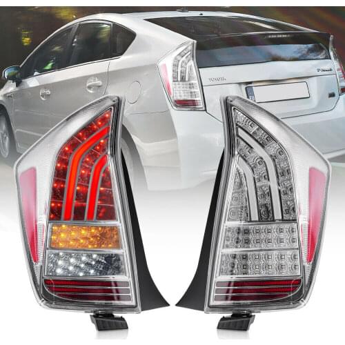 Clear Lens LED Tail Light Assy for 10-15 Toyota Prius Hybrid Rear Brake Turn Signal Reversing Fog Lamp