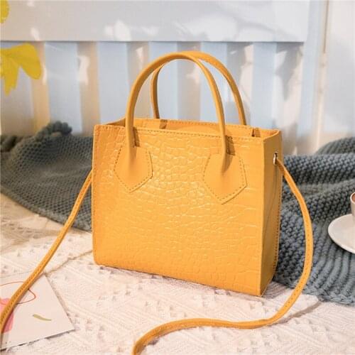 Luxury Women Shoulder Bag Crocodile Pattern Classic Solid PU Leather Crossbody Bag New Fashion Female Handbag