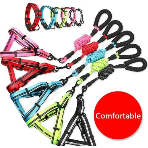 Reflective Durable Large Dog Leash Training Running Rope Medium Big Dog Collar Leashes Strong Lead Rope For Labrador Rottweiler