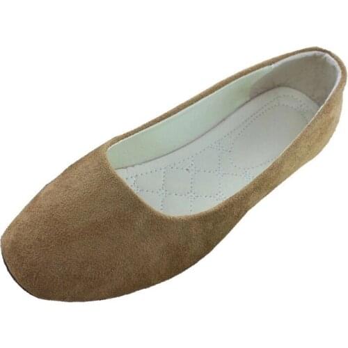 Classics Solid Women Shoes Woman Flats Big Size Flock Casual Comfortable Square Toe Spring Autumn Zapatos Mujer XKD1147