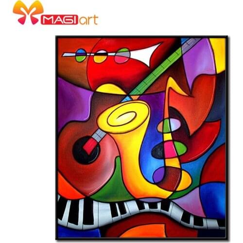 Cross stitch kits Embroidery needlework sets 11CT water soluble canvas patterns 14CT Abstract painting instruments-NCMP008