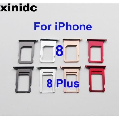 Xinidc 50 pcs SIM Card Tray Holder For iPhone 8 8Plus Sim Tray Holder Repair Parts