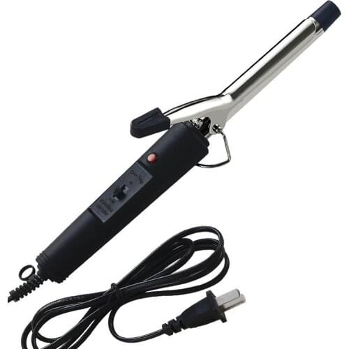 Women Fashion Manual Rotating Ceramic Barrel Curl Iron Hair Curler Styling Tool