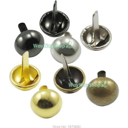 100 PCS 10MM 12MM 15MM Purse Handbag Round Feet NAILHEADS Stud Spike Nickle Bronze Gold Black Choise