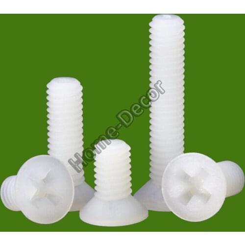 100 PCS Nynol M2.5 to M5 Cuntersunk screw Plastic Screws Isolation Screw /Screw Nail Recessed , Phillips Plastic Screws