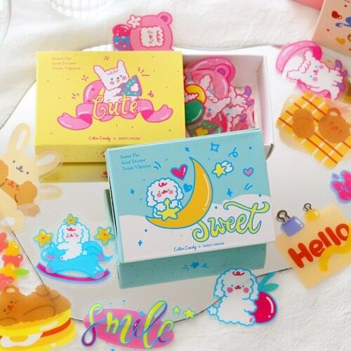 12sets/lot Kawaii Stationery Stickers Marshmallow Diary Planner Decorative Mobile Stickers Scrapbooking DIY Craft Stickers