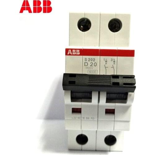 ABB Miniature Circuit Breaker S202 S201NA 2P 1P+N TYPE D 1A 2A 3A 4A 6A 10A 16A 20A 25A 32A 40A 50A 63A