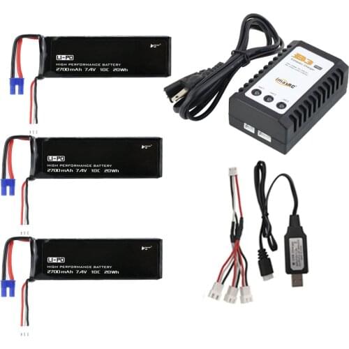 Original Hubsan H501C H501S X4 7.4V 2700mAh lipo battery battery With B3 Charger For RC Quadcopter Drone H501S Accessories Parts