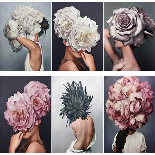 Handmade Beautiful Flower 5D Decoration Diamond Painting For Home Full Drills Embroidery Cross Stitch Kits Bedroom Wall Arts