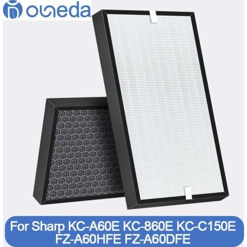 For Sharp Air Purifier KC-A60E KC-860E KC-A60TA-W KC-860TA KC-860U FZ-A60HFE FZ-A60DFE HEPA filter Activate Carbon filter