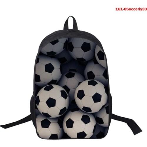 Students Travel Bagpack 16inch Large Capacity schoolbag usb Stundet Backpack 3D Soccerly print waterproof school bag Rucksack