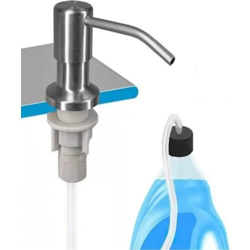 Kitchen Liquid Soap Dispenser Sink Soap Ddispenser Pump Head With Silicone Tube Suit for Detergent Dispensers Press Pump Head